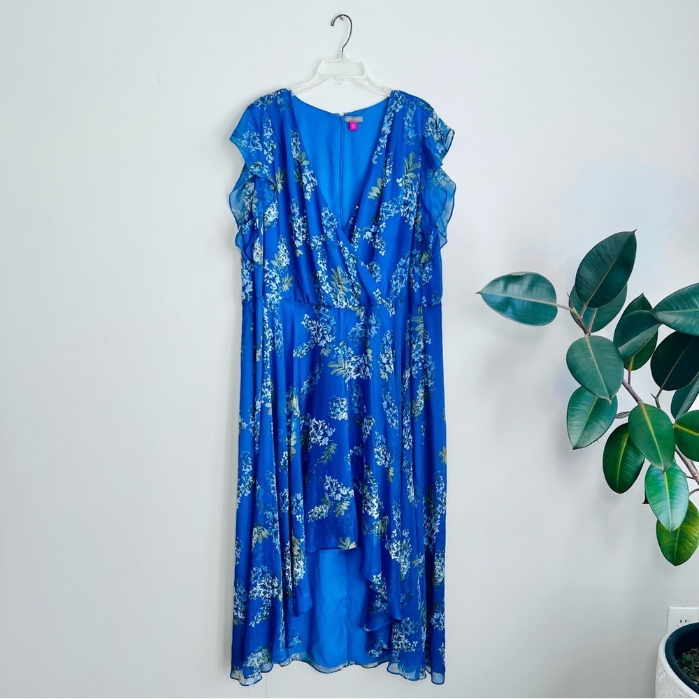 Vince Camuto Weeping Willows Floral Ruffle Dress - Picture 3 of 10
